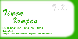 timea krajcs business card