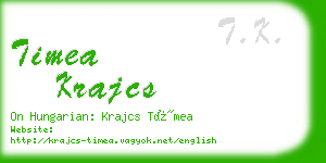 timea krajcs business card